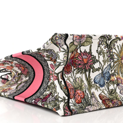 Christian Dior Canvas Embroidered Medium Mexico Millefiori Book Tote White Multicolor 10 of 10