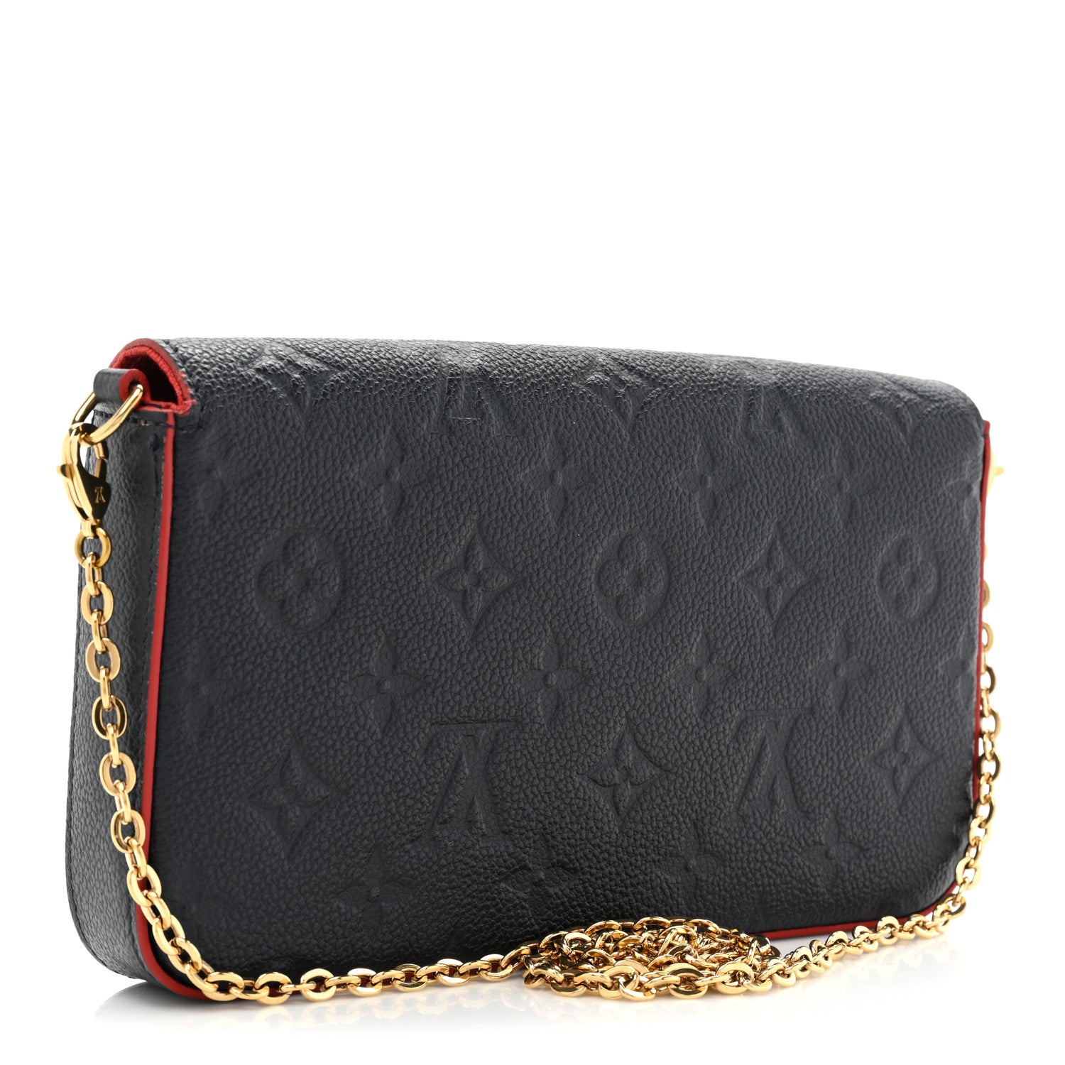 Louis Vuitton Empreinte Pochette Felicie Chain Wallet Marine Rouge 4 of 17