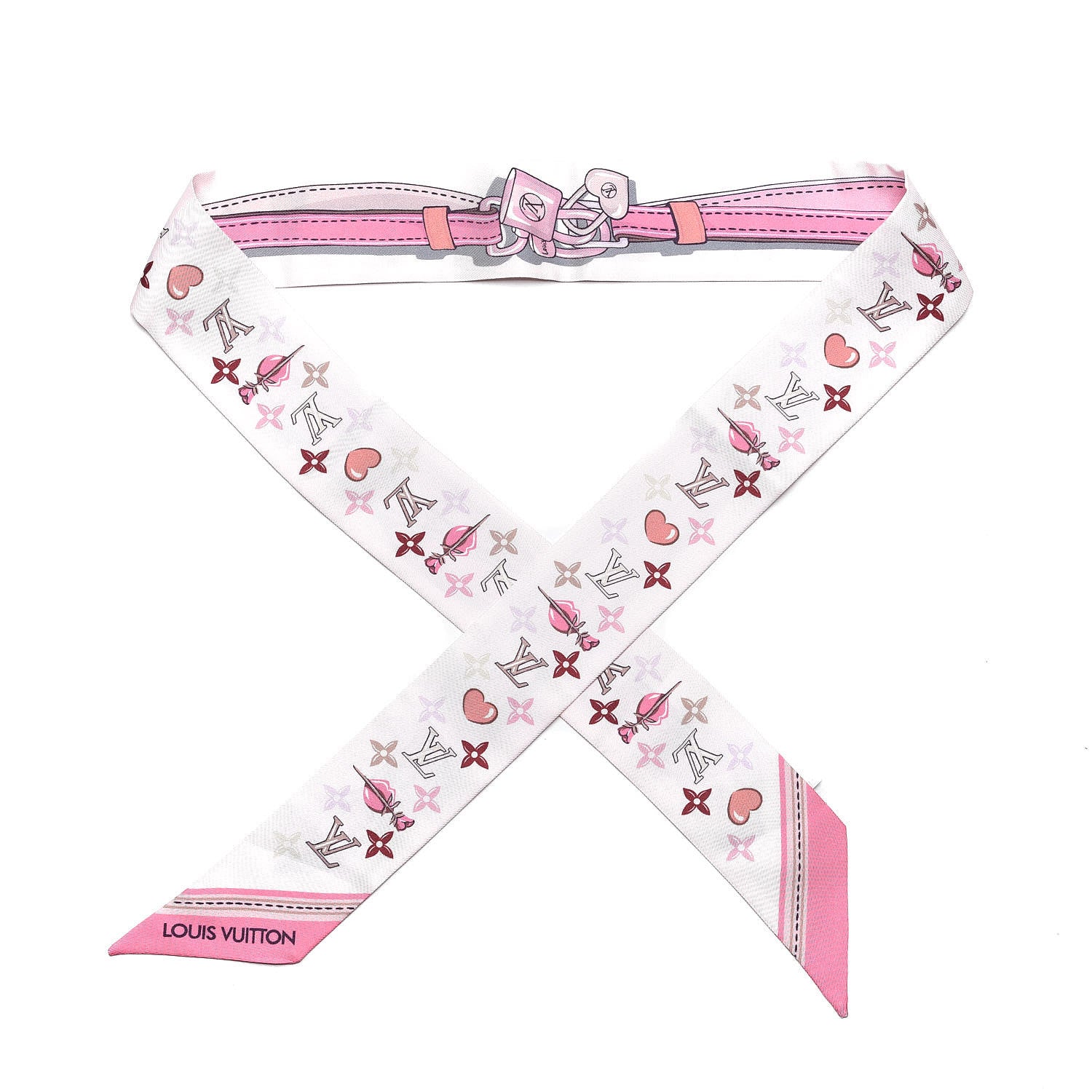 Louis Vuitton Silk Monogram A la Folie BB Bandeau Light Pink 1 of 4