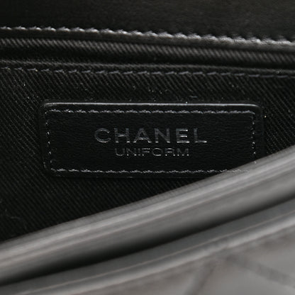 Chanel Calfskin Quilted CC Uniform Flap Belt Bag Black 6 of 12