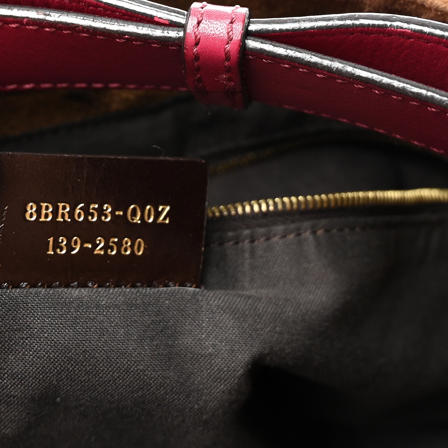 Fendi Pequin Cuoio Vegetale Large Hobo Tobacco Amarena 7 of 10