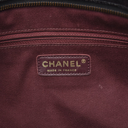 Chanel Glazed Caviar Coco Pleats Tote Black 6 of 15