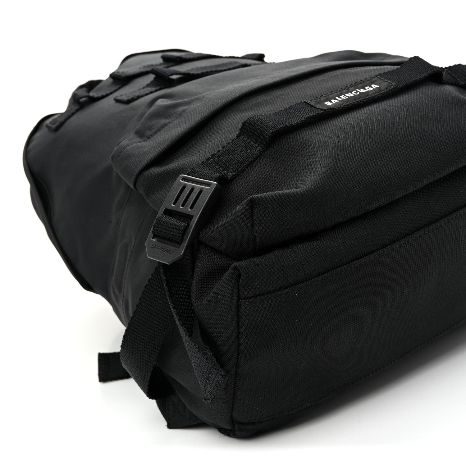 Balenciaga Nylon Logo Embroidered Medium Army Multicarry Backpack Black 8 of 10