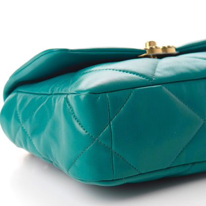 Chanel Lambskin Quilted Medium 19 Flap Green 6 of 11