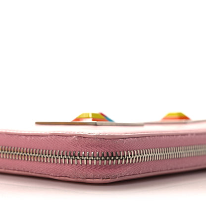 Fendi Vitello Century Hypnoteyes Zip Around Wallet Bubblegum 11 of 14