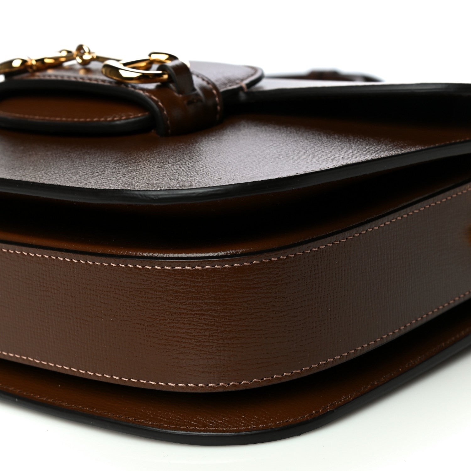 Gucci Azalea Calfskin Horsebit 1955 Shoulder Bag Brown Sugar 9 of 9
