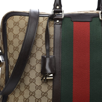 Gucci Monogram Web Briefcase Dark Brown 12 of 13