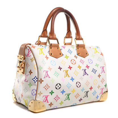 Louis Vuitton Monogram Multicolor Speedy 30 White 3 of 8