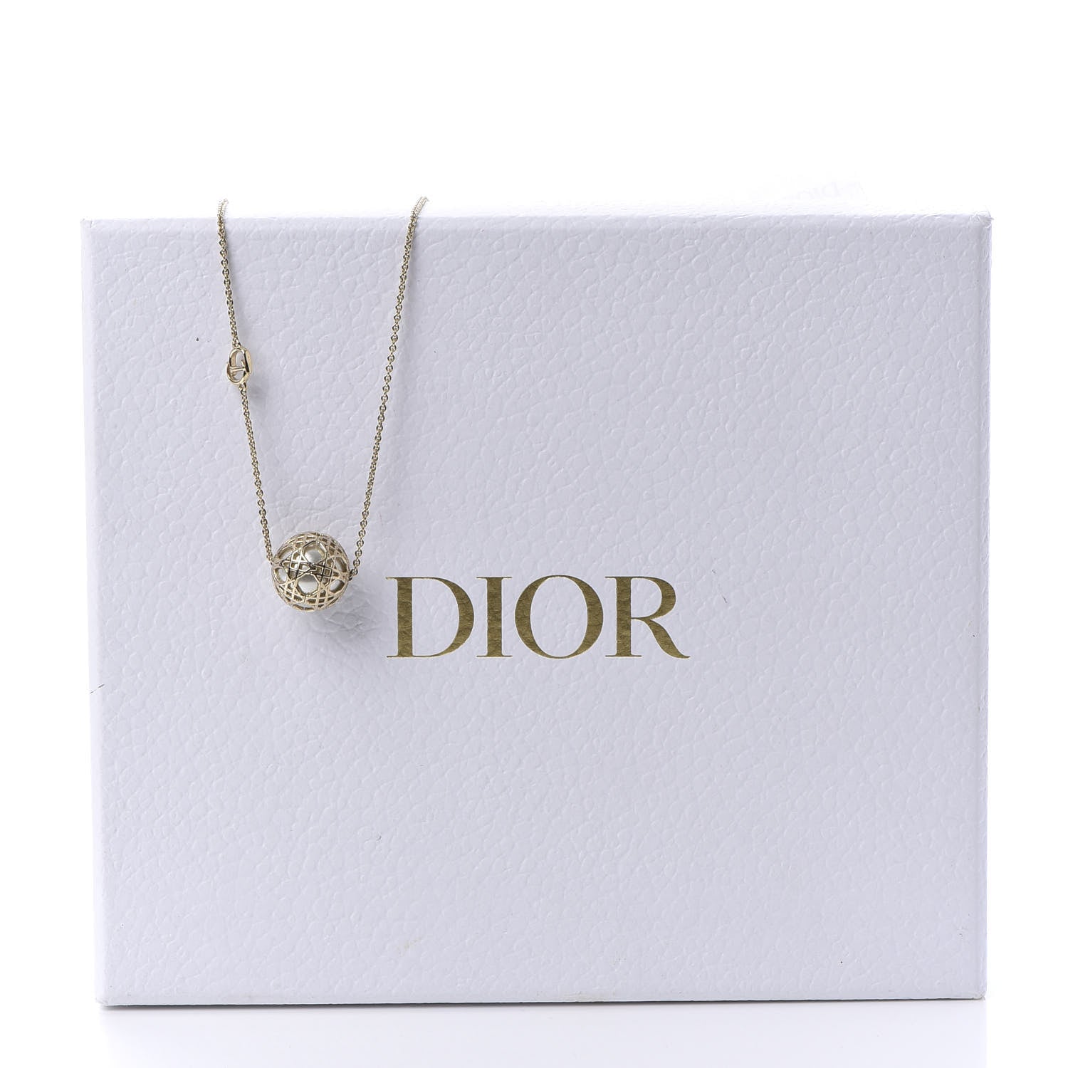 Christian Dior Pearl Cannage Mise En Dior Necklace Gold 7 of 7