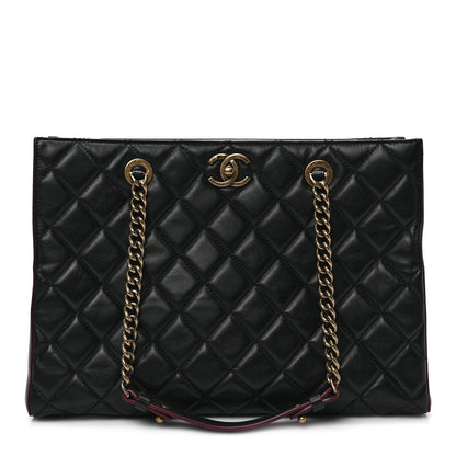 Chanel Calfskin Quilted Perfect Edge Tote Black 1 of 9