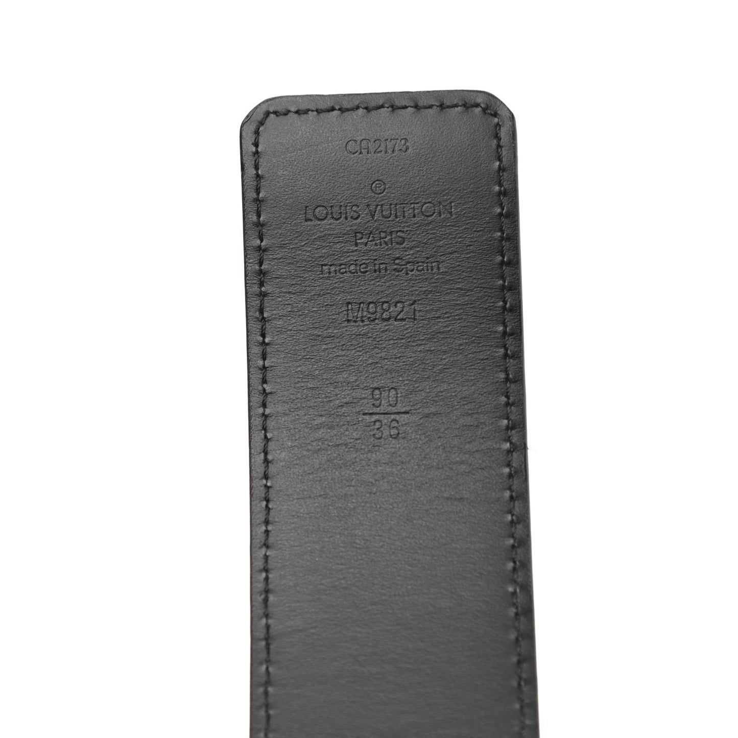 Calfskin Monogram 40mm LV Initiales Reversible Belt 90 36 Black