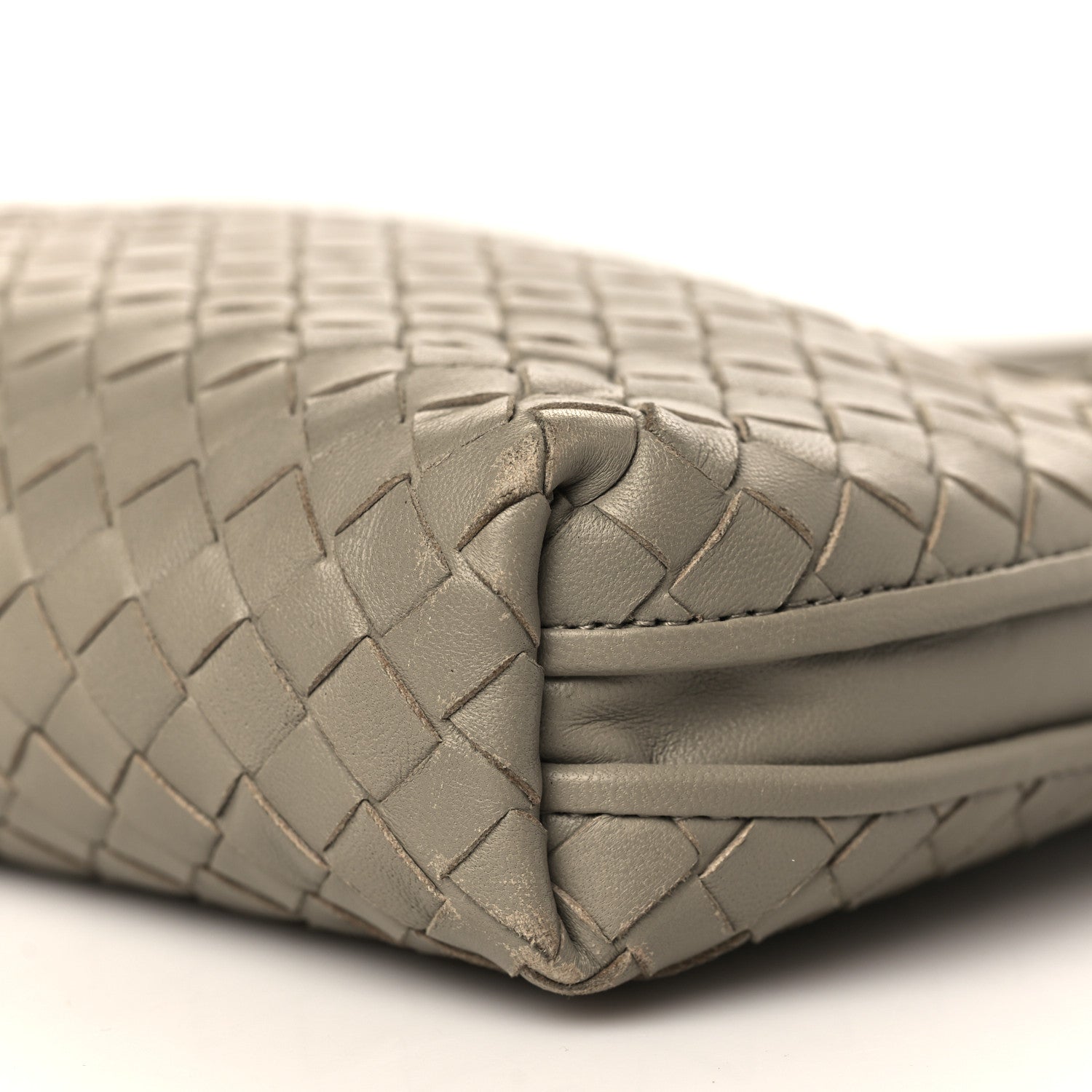 Bottega Veneta Nappa Intrecciato Nodini Crossbody Messenger Light Grey 8 of 8