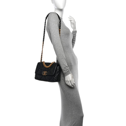 Chanel Lambskin Quilted Medium Chanel 19 Flap Black 2 of 10