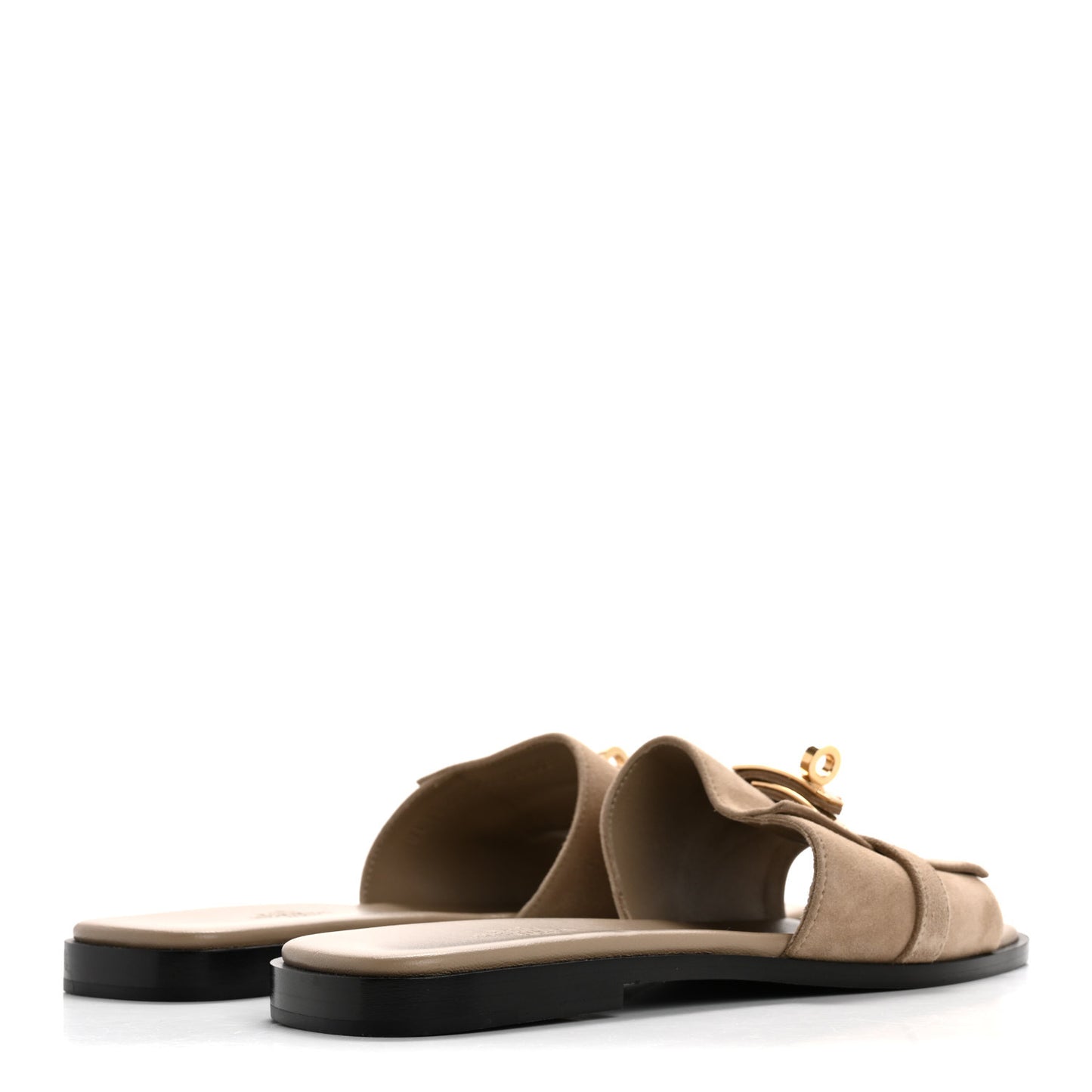 Suede Goatskin Giulia Sandals 39 Beige Sable