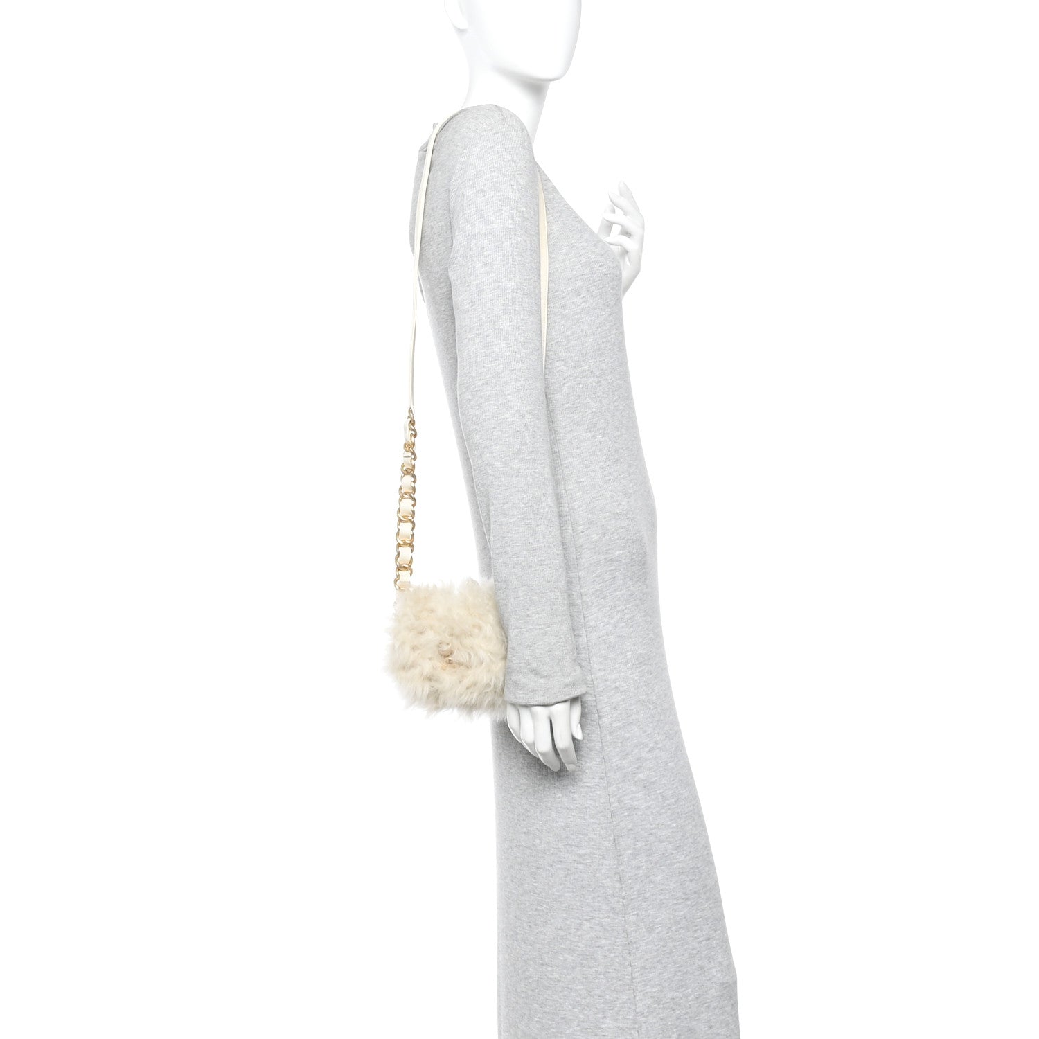 Chanel Fantasy Fur CC Mini Flap Bag White 3 of 15