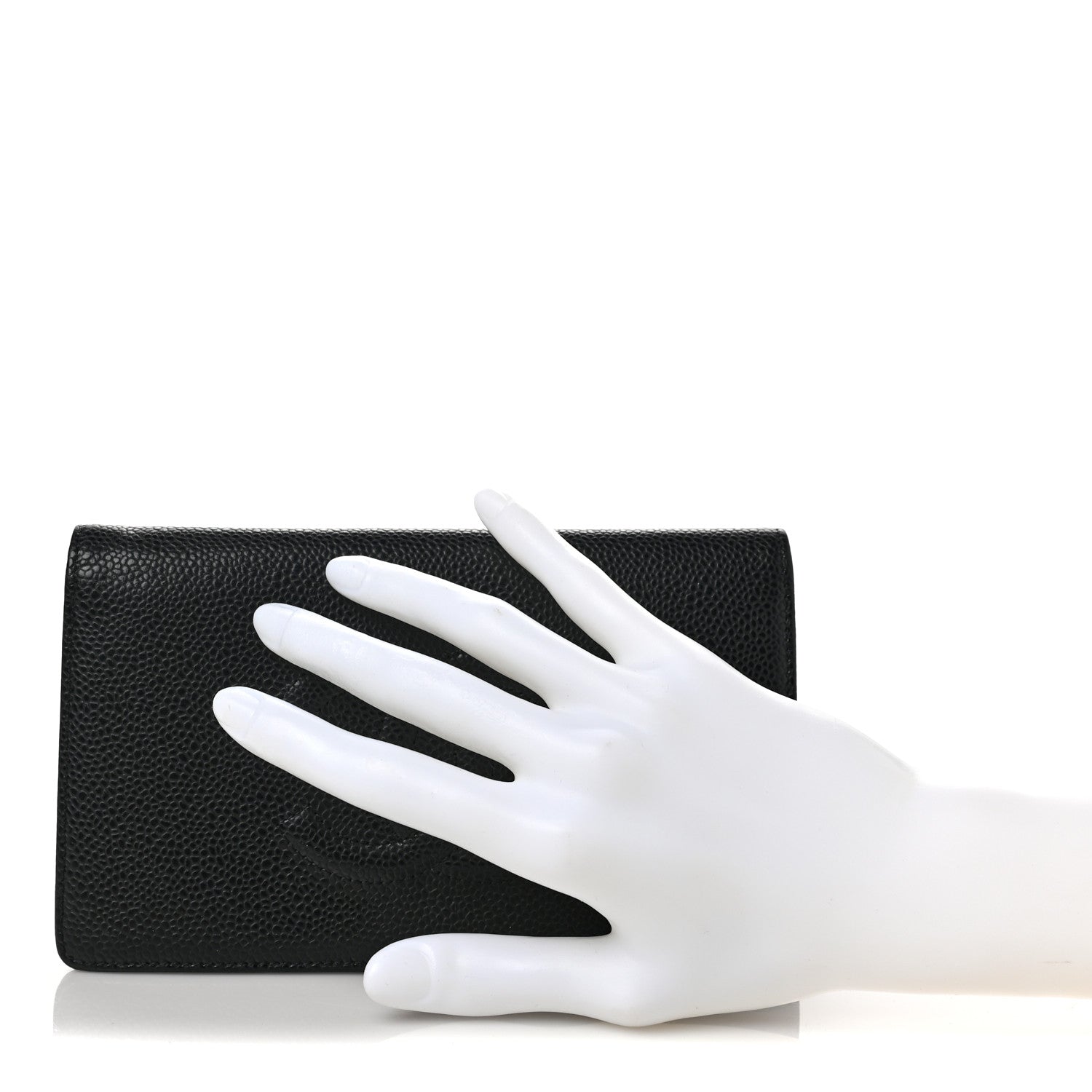 Chanel Caviar Timeless CC Yen Wallet Black 2 of 7