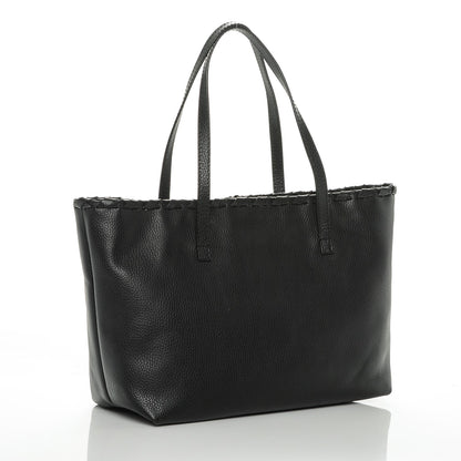 Gucci Pebbled Calfskin Bamboo Tassel Tote Black 9 of 13