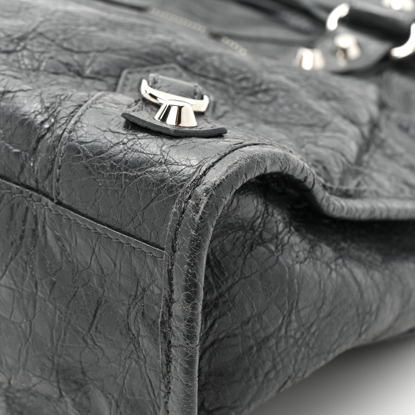 Agneau Classic Silver Hardware City Gris Fossile Anthracite