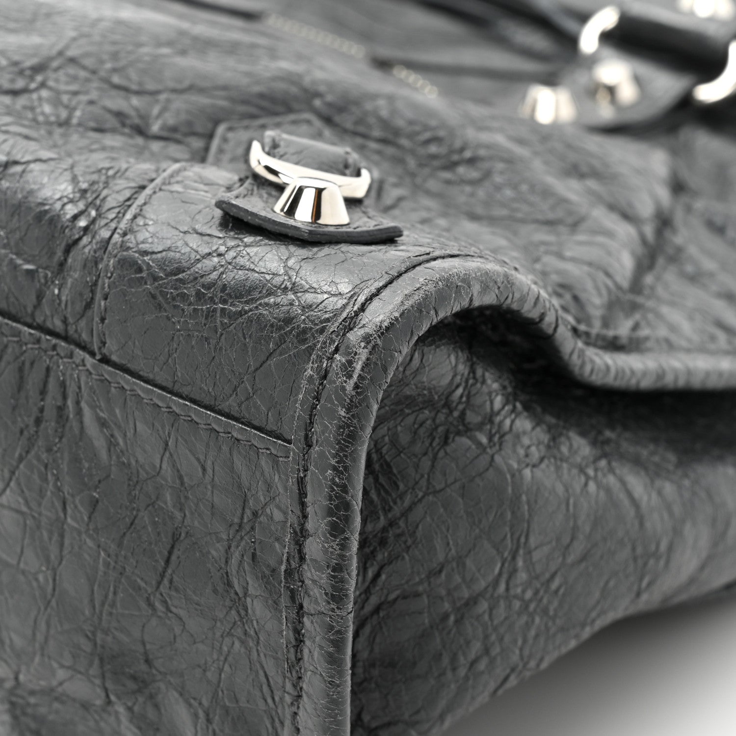 Balenciaga Agneau Classic Silver Hardware City Gris Fossile Anthracite 11 of 15