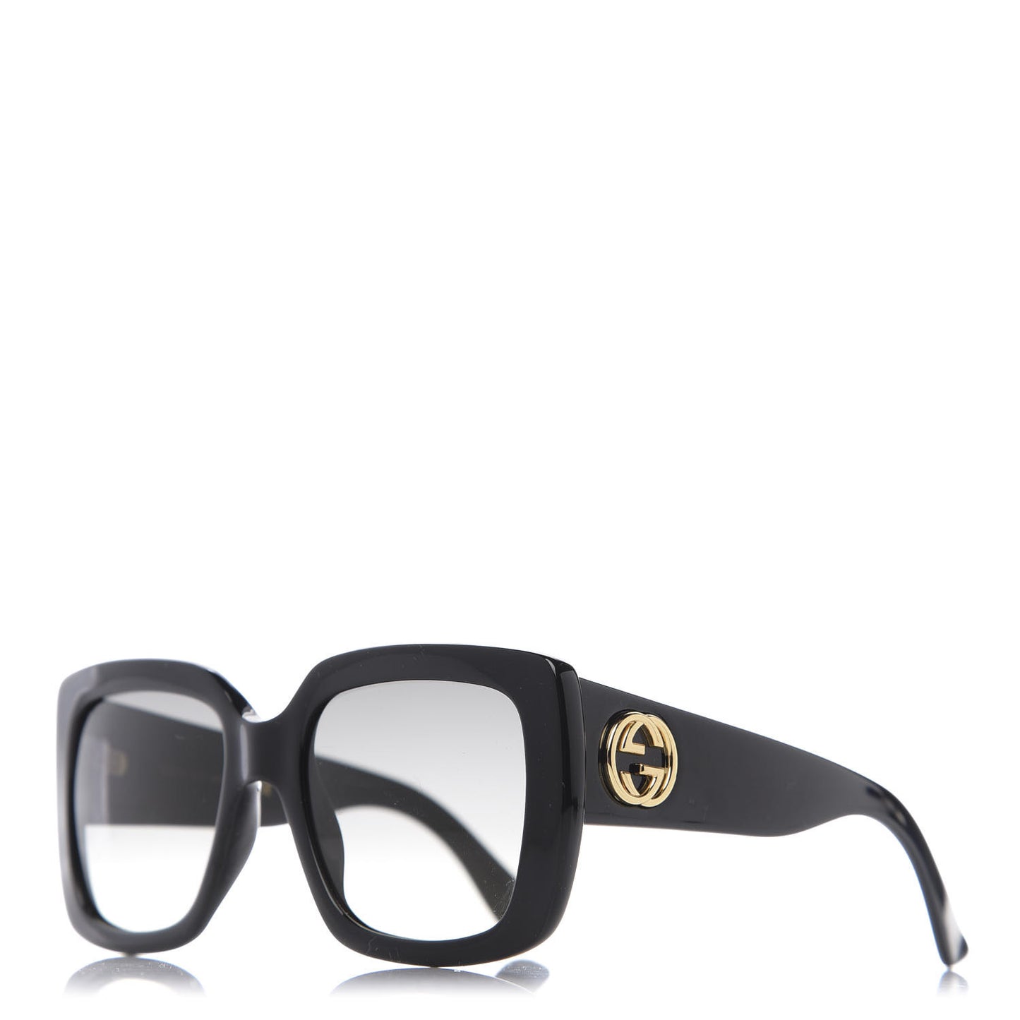 Acetate Square Frame Sunglasses GG0141S Black