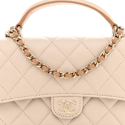 Chanel Lambskin Quilted Flap Phone Holder With Chain Ecru Dark Beige 8 of 11
