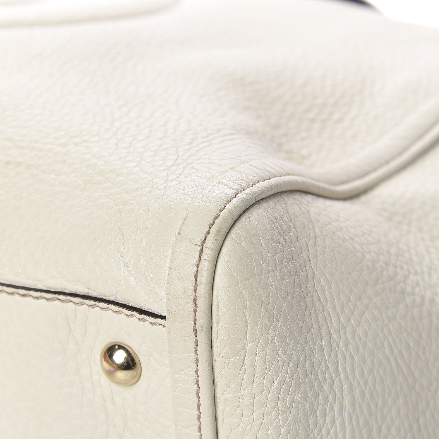 Gucci Pebbled Calfskin Large Soho Top Handle Bag Off White 10 of 19