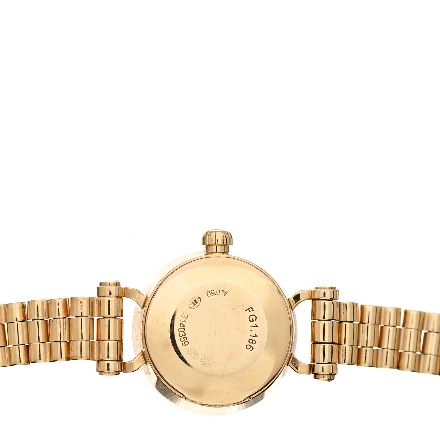 Hermes 18K Yellow Gold Diamond Bezel 16mm Faubourg Quartz Watch 4 of 4