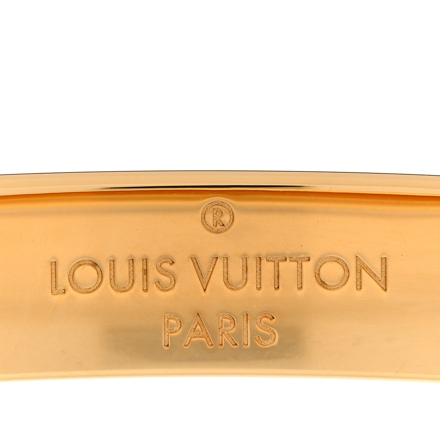 Brass Monogram Nanogram Cuff M Gold