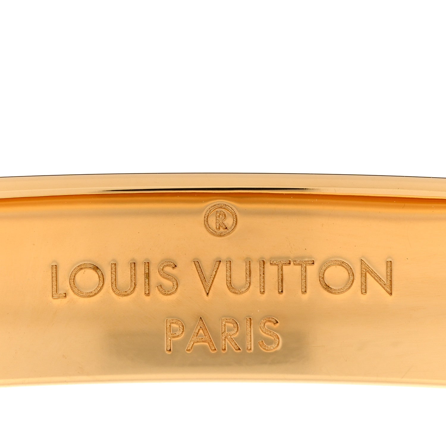 Louis Vuitton Brass Monogram Nanogram Cuff M Gold 4 of 6