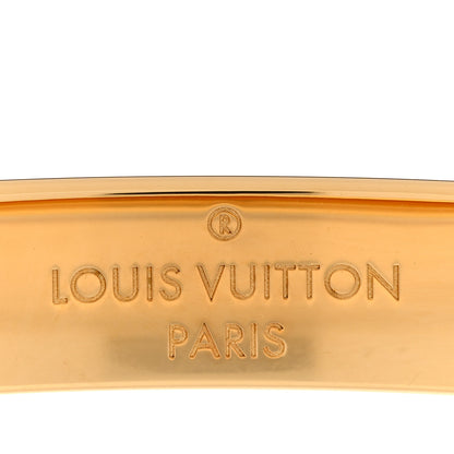 Louis Vuitton Brass Monogram Nanogram Cuff M Gold 4 of 6