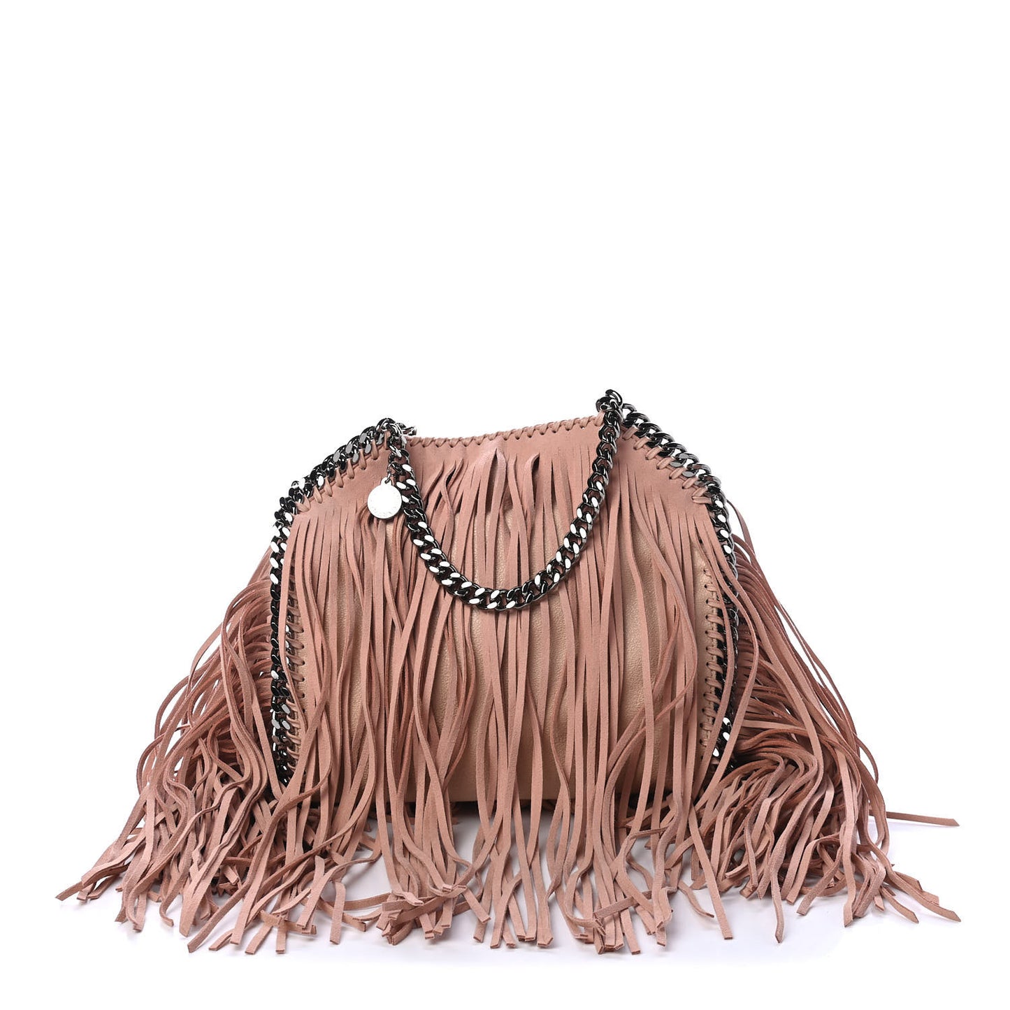 Eco Suede Mini Fringe Falabella Tote Powder