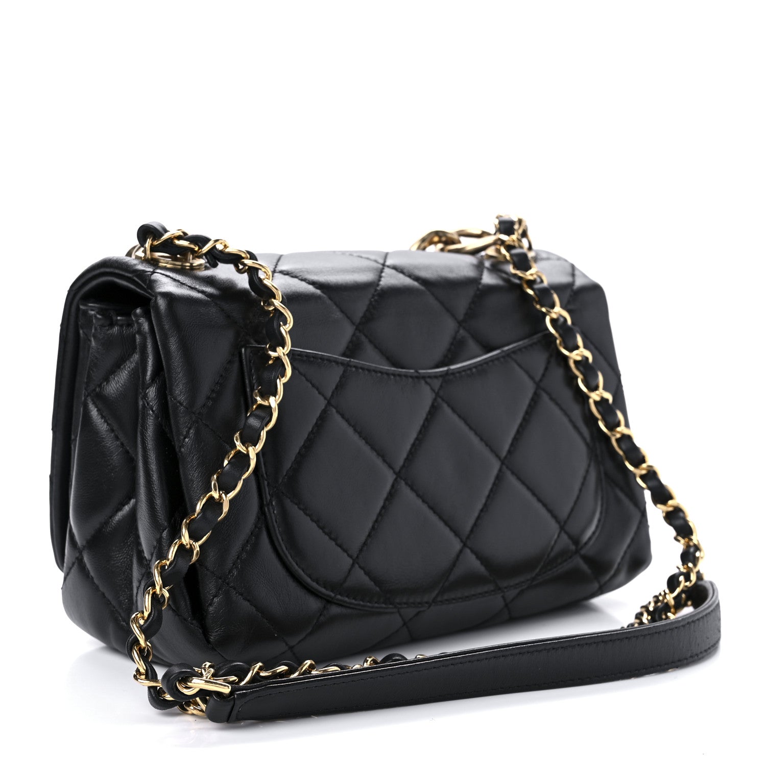 Chanel Lambskin Quilted Small Color Match Flap Black 3 of 9