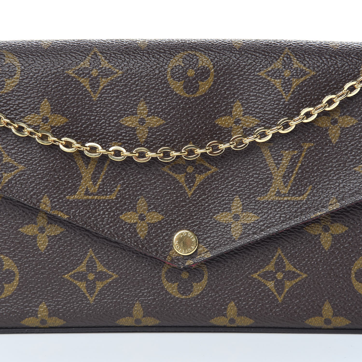 Louis Vuitton Monogram Pochette Felicie Chain Wallet Fuchsia 9 of 12