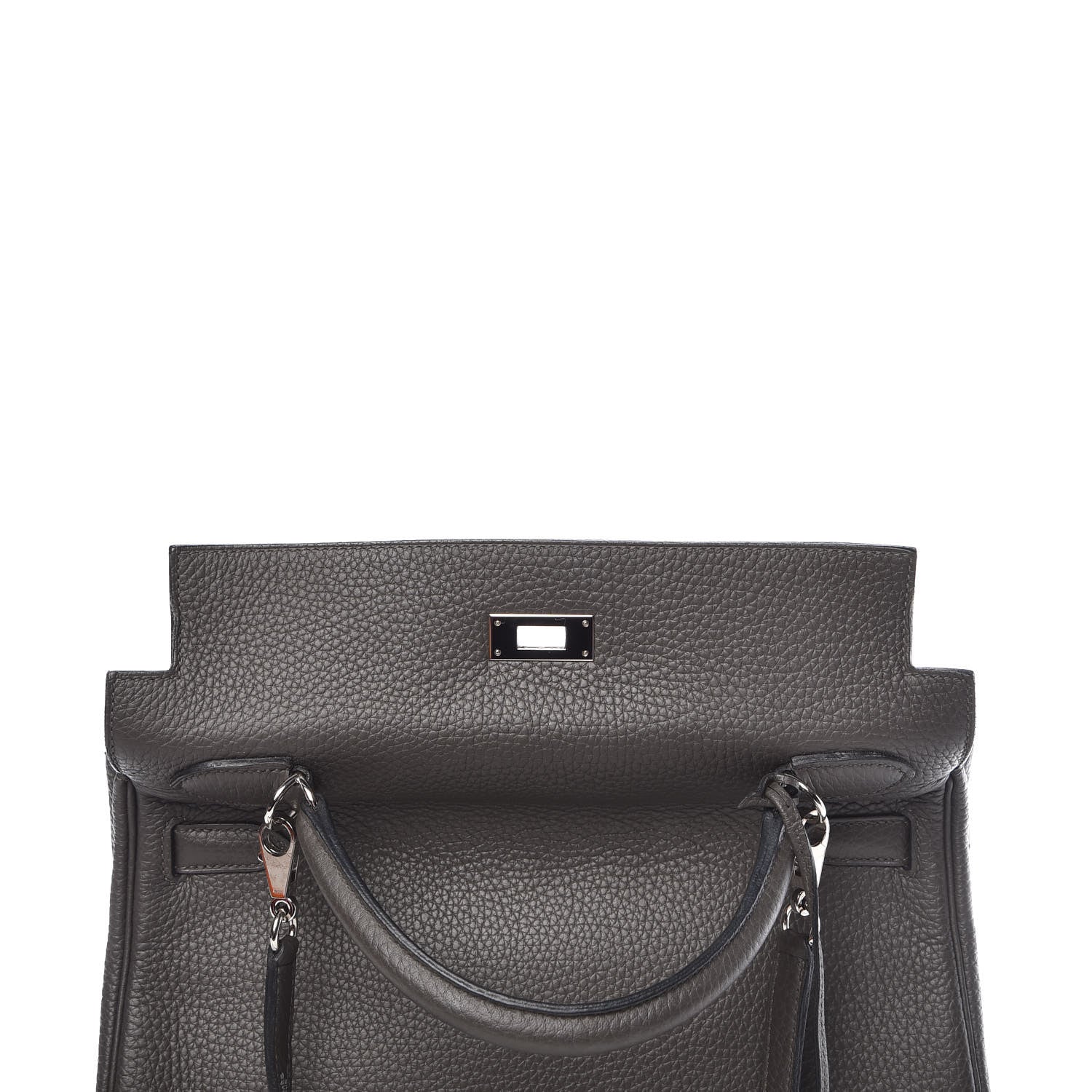 Hermes Taurillon Clemence Horseshoe Kelly Retourne 32 Graphite Tosca 11 of 41