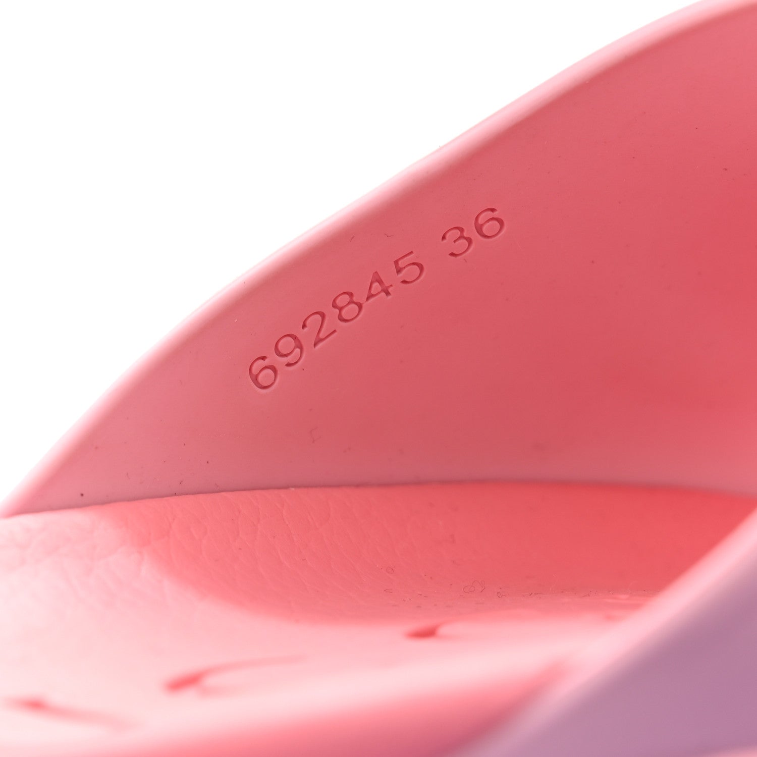 Gucci Soft Rubber Womens Interlocking G Platform 42mm Slide Sandals 36 Sugar Pink 6 of 9