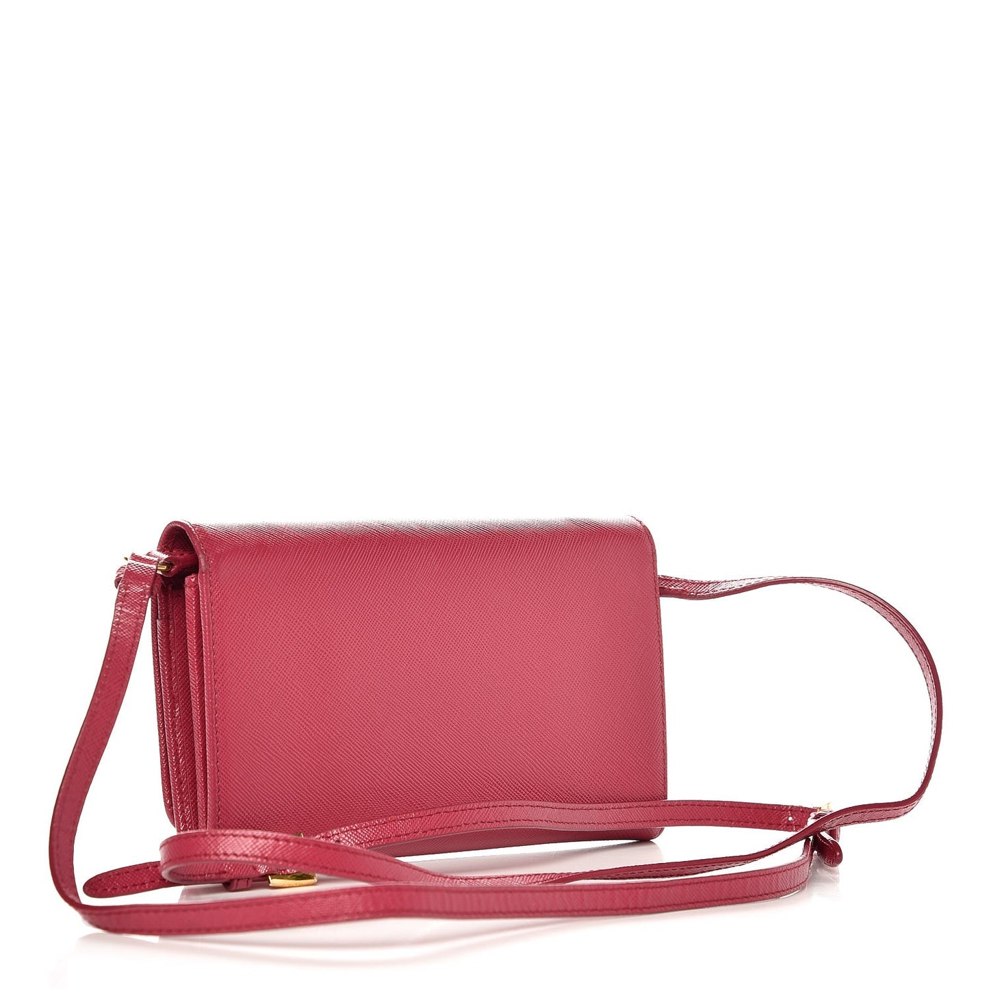 Saffiano Metal Flap Wallet Peonia