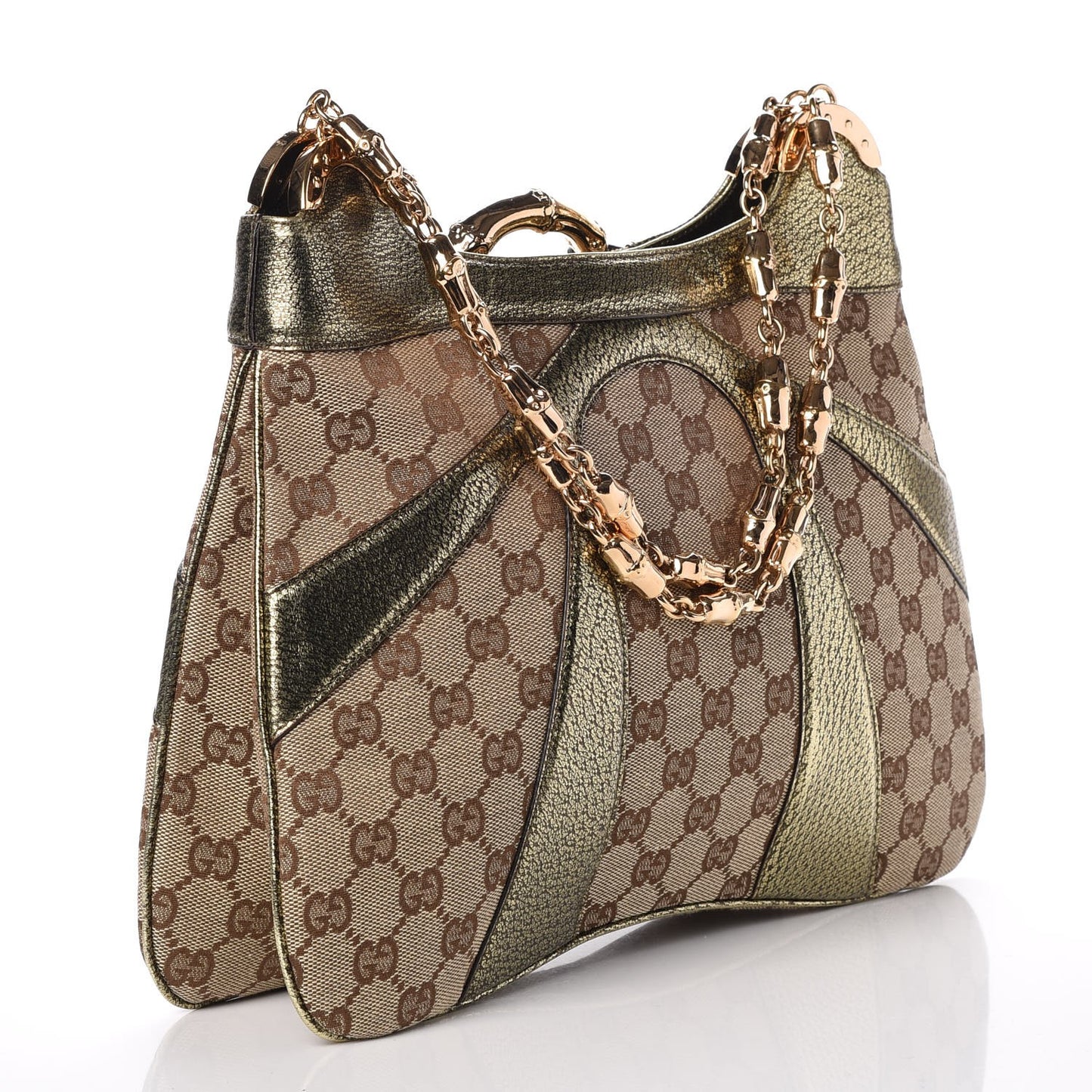 Monogram Bamboo Chain Tom Ford Shoulder Bag Metallic