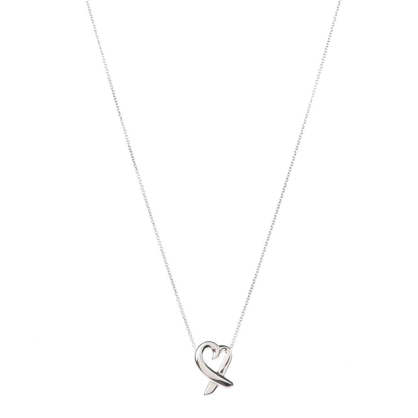 Sterling Silver Small Paloma Picasso Loving Heart Pendant Necklace