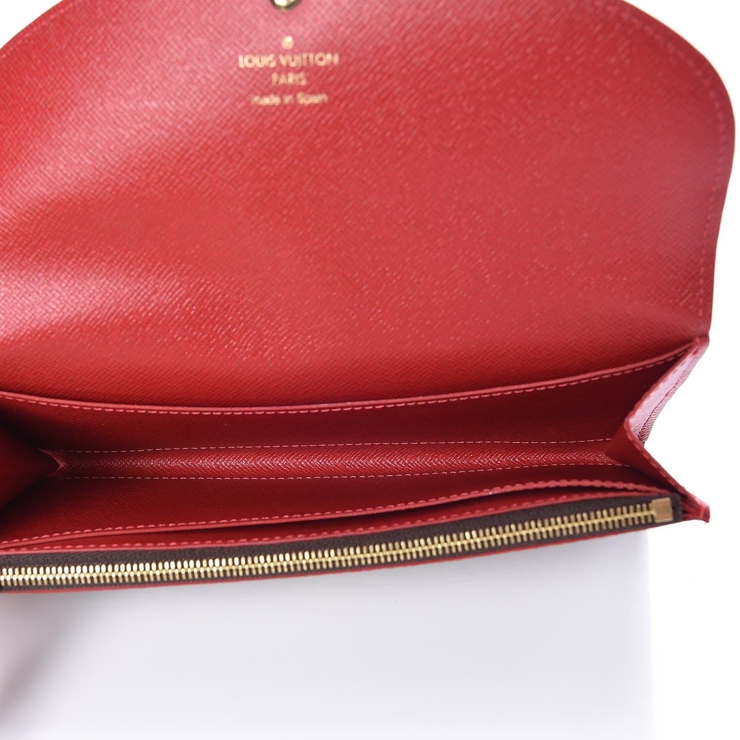 Louis Vuitton Damier Ebene Caissa Wallet Cherry 5 of 8