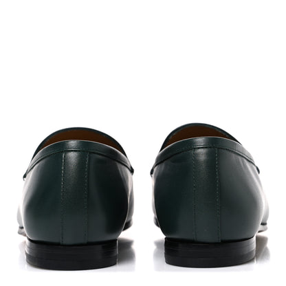 Gucci Calfskin Womens Jordaan Loafers 38 Green 6 of 11