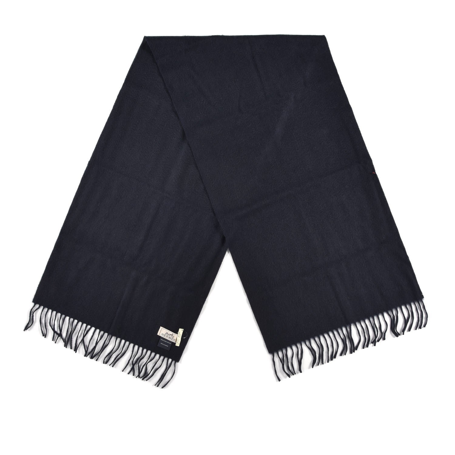 Hermes Cashmere Unie Brodee Muffler New Marine 2 of 3