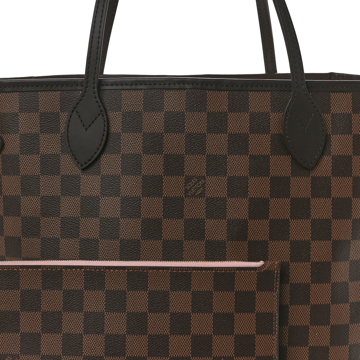 Damier Ebene Neo Neverfull MM Rose Ballerine