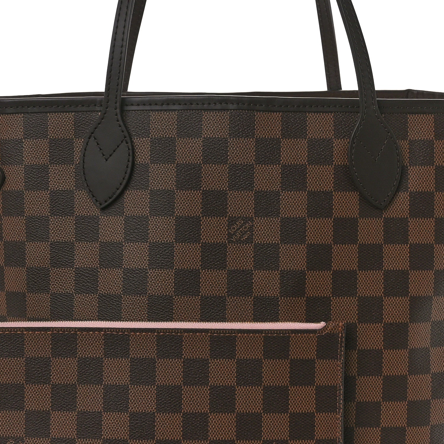 Louis Vuitton Damier Ebene Neo Neverfull MM Rose Ballerine 8 of 10