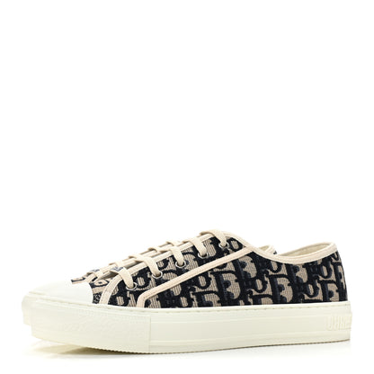Christian Dior Canvas Oblique Walk'N'Dior Low Top Sneakers 39 Deep Blue 3 of 10