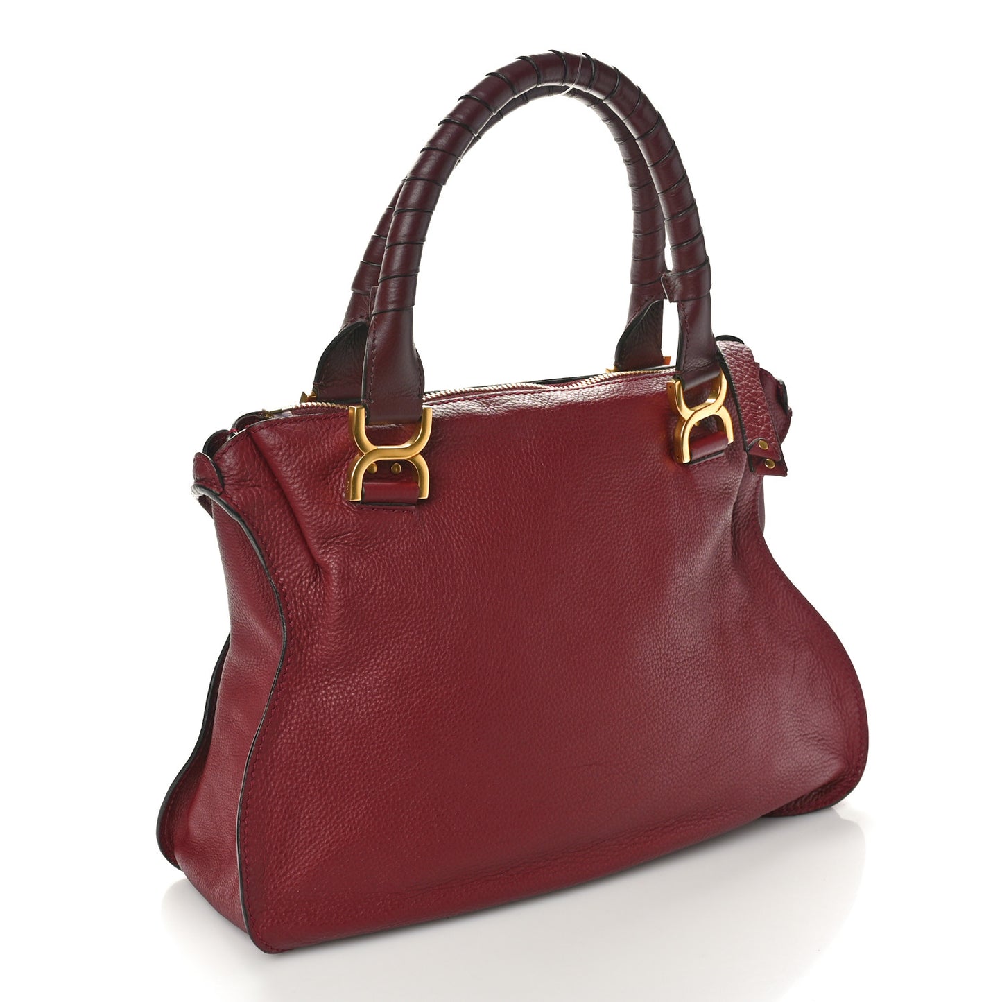 Calfskin Medium Marcie Satchel Garnet