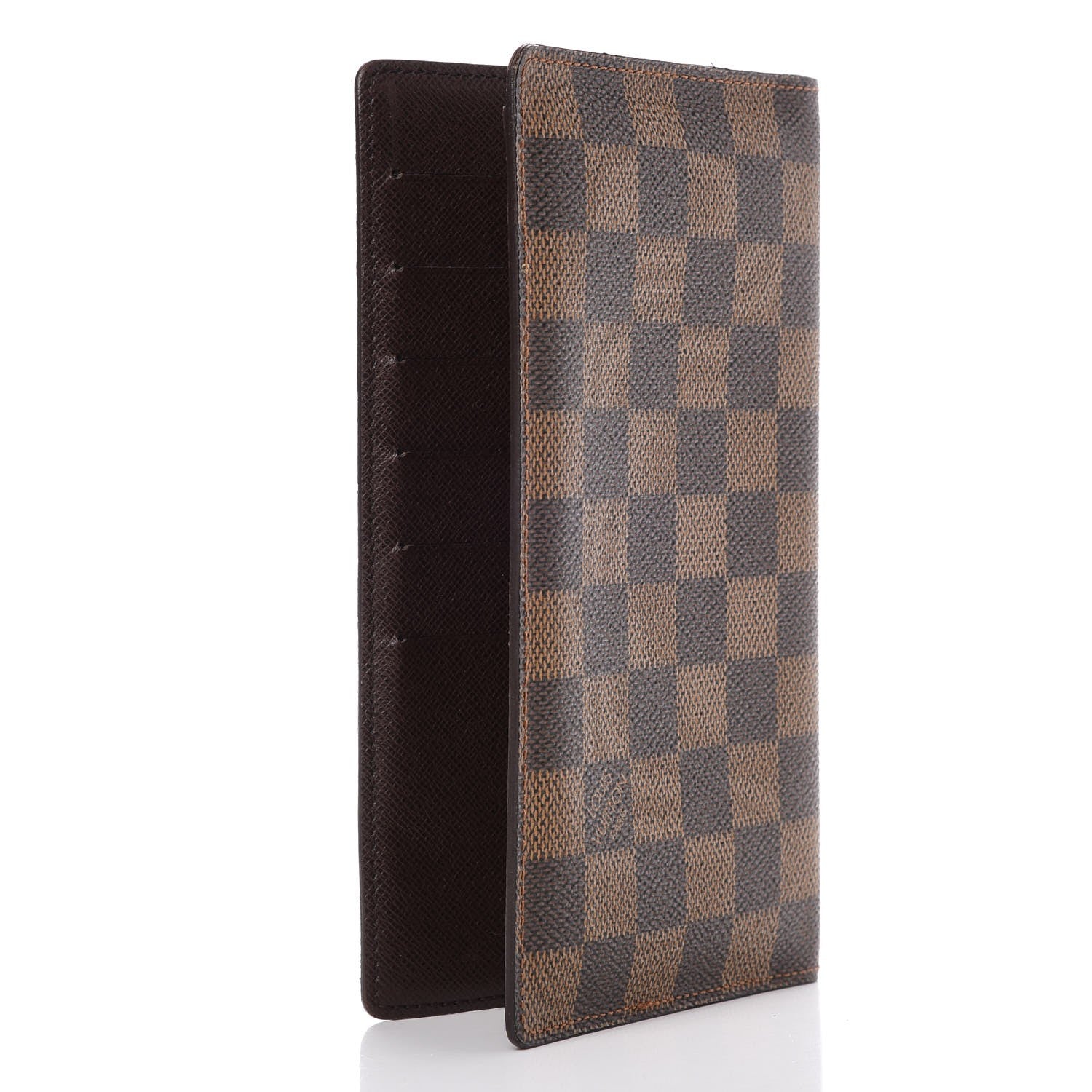 Louis Vuitton Damier Ebene Porte Chequier Cartes Credit European Checkbook Wallet 3 of 7
