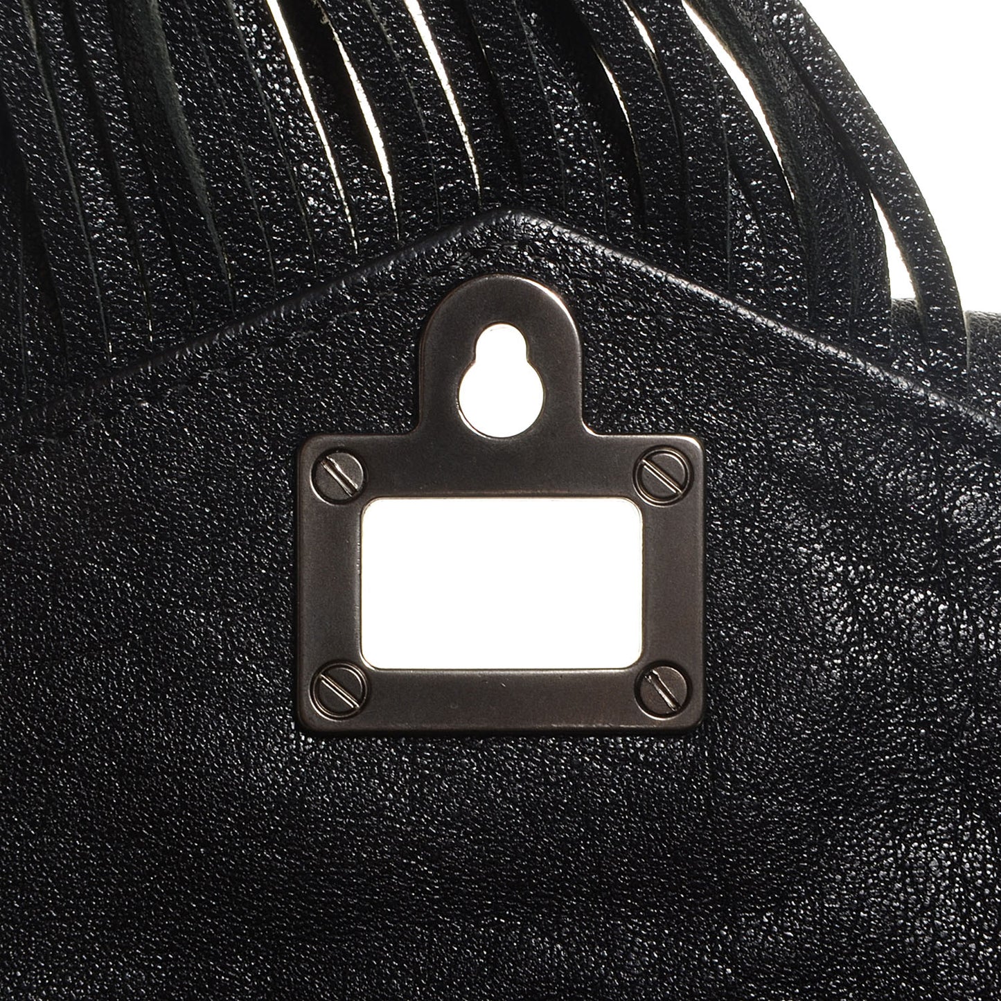 Lambskin Fringe Medium PS1 Satchel Black