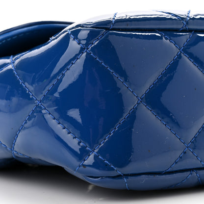 Chanel Patent Quilted Small Coco Shine Flap Blue 9 of 10