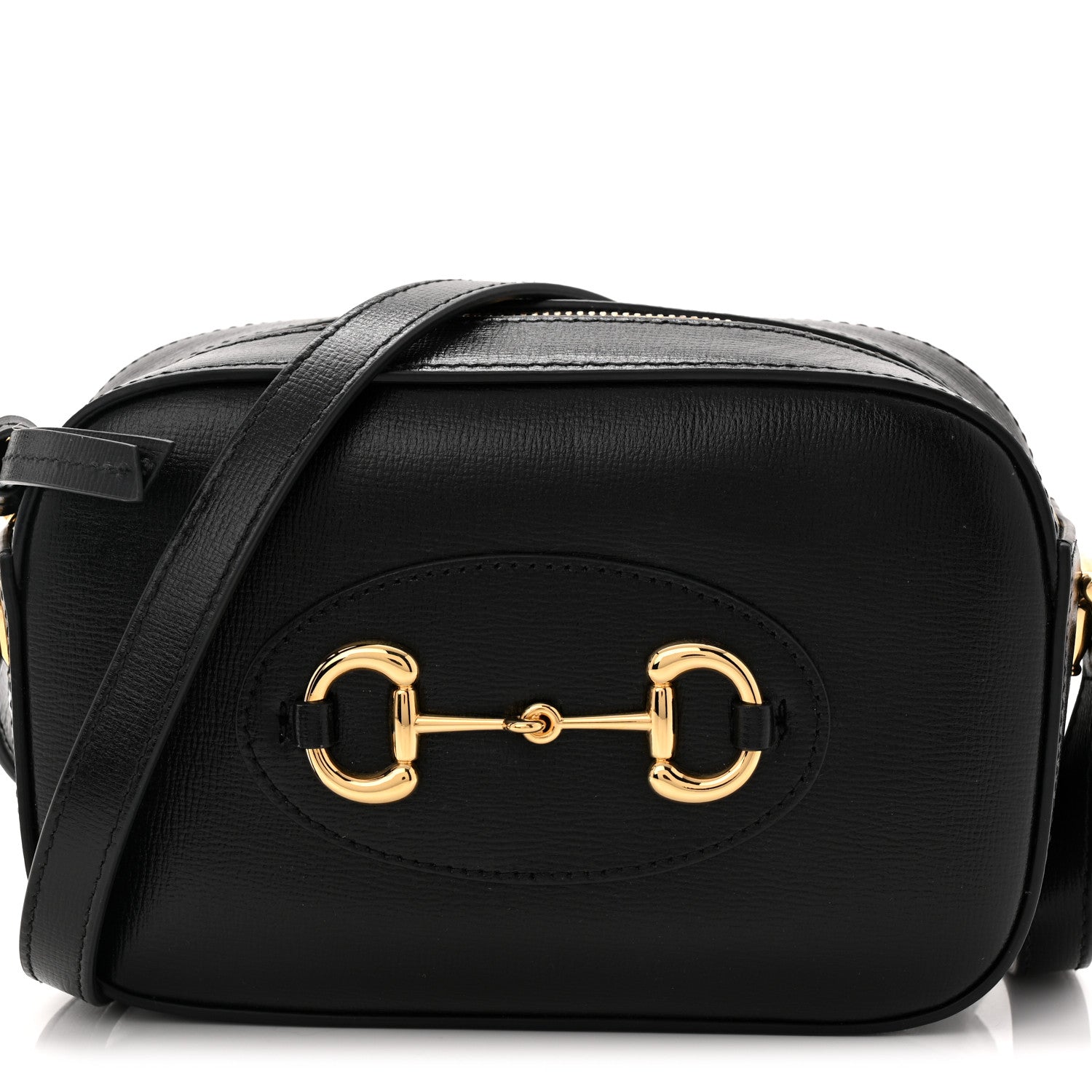 Gucci Calfskin Mini Horsebit 1955 Camera Shoulder Bag  Black 8 of 11
