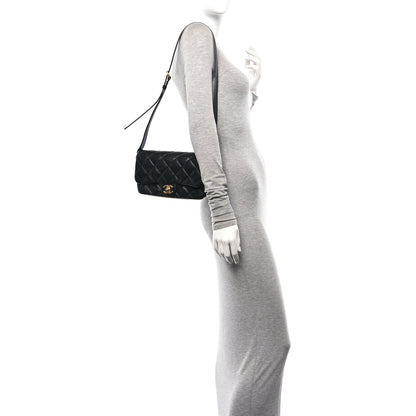 Chanel Lambskin Quilted CC Flap Shoulder Bag Black 3 of 10
